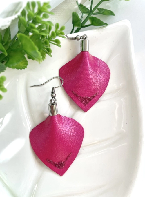 Csillafény fülbevaló-pink1
