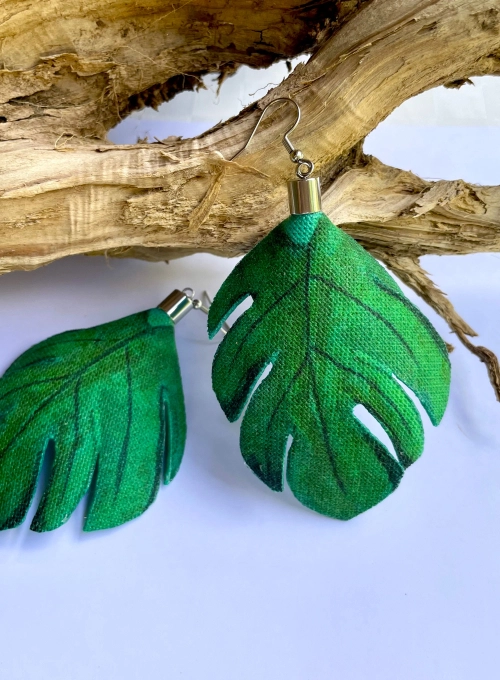 Philodendron maxi fülbevaló