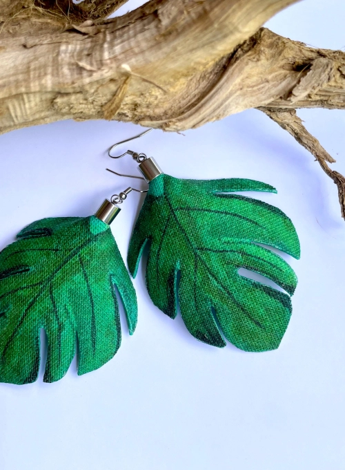 Philodendron maxi fülbevaló