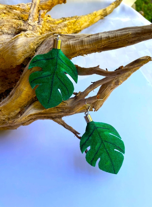 Philodendron midi fülbevaló