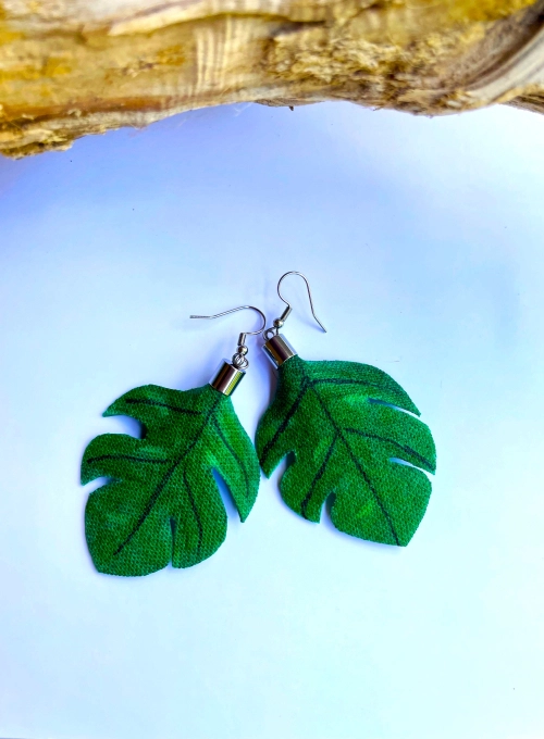 Philodendron midi fülbevaló