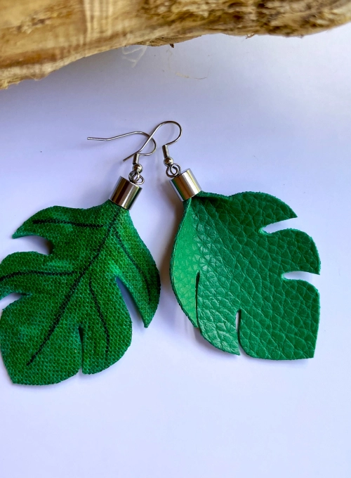 Philodendron midi fülbevaló