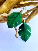 Philodendron mini fülbevaló