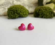 Szívecske fülbevaló - pink (fémmentes változatban is kérheted)