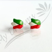 Trikolor bedugós fülbevaló - tulipán (fémmentes változatban is kérheted)